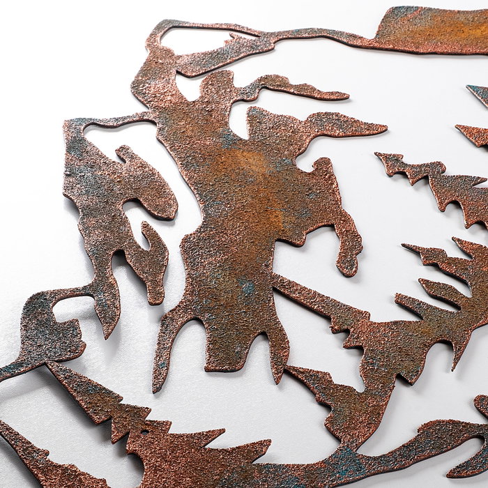 Wallity Mountain - 3 Escultura de pared de metal Multicolor